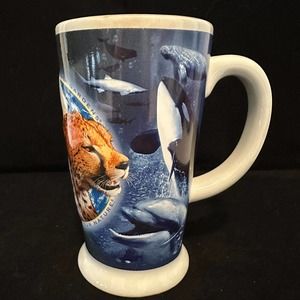 SEAWORLD/BUSCH GARDENS Conservation Fund 3D Coffee Cup/Mug Cheetah/Eagle/Otter